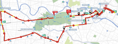 Streckenplan Berlin Halbmarathon